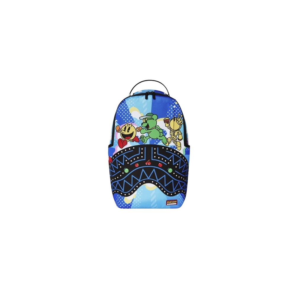 Sprayground PAC-MAN and SG Crew Backpack New Black Bookbag Large School Bag